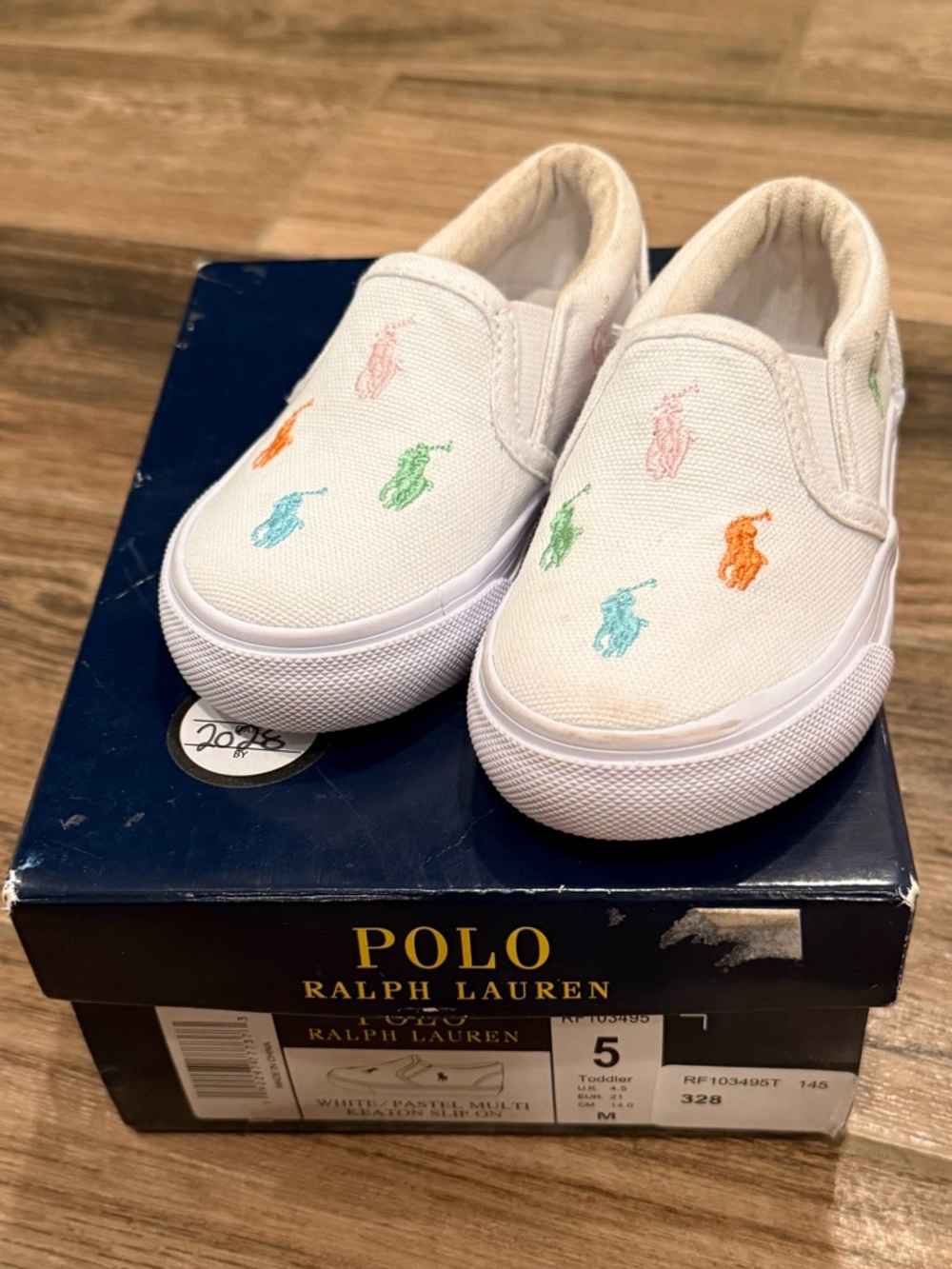 KEATON POLO BY RALPH LAUREN PONY CANVAS SLIP ON SNEAKERS